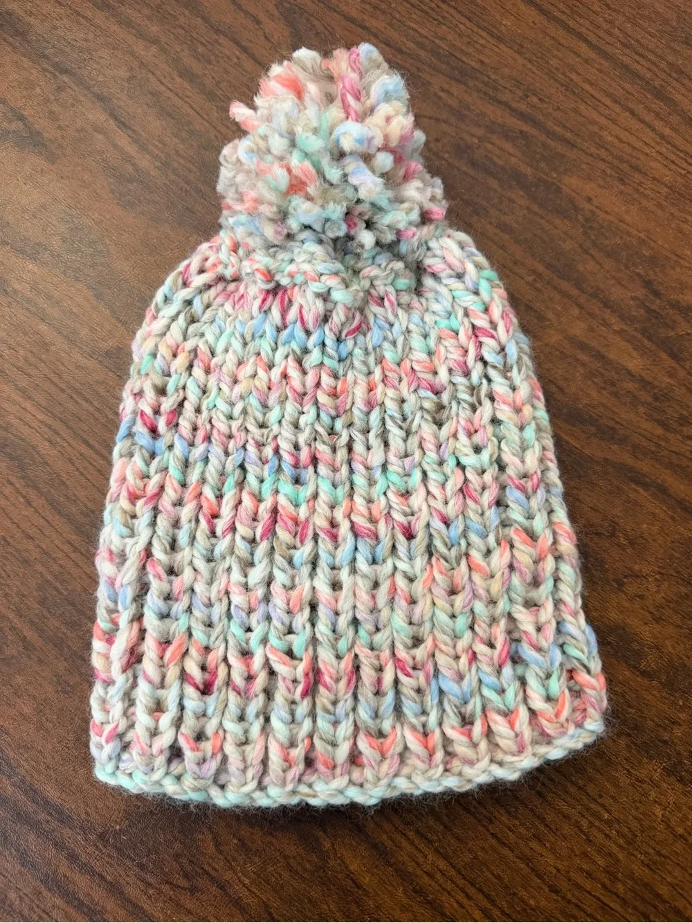 Handmade Cozy Knit Wool Blend Chunky Beanie NEW